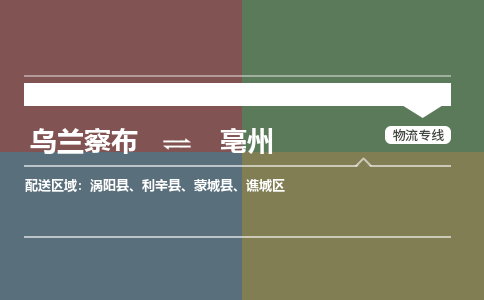 烏蘭察布到亳州物流公司-烏蘭察布到亳州貨運專線-物流運輸嘉豐物流