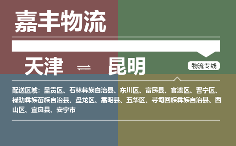 天津到昆明物流公司|天津至昆明物流專線（區(qū)域內(nèi)-均可派送）