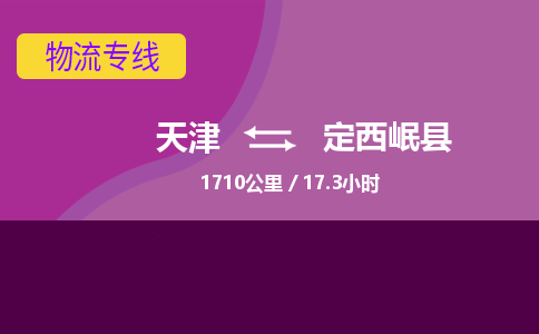 天津到定西岷縣物流專線-天津到定西岷縣貨運(yùn)公司-