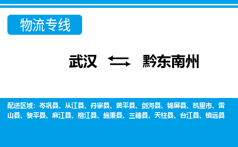 武漢至黔東南州物流公司|武漢到黔東南州貨運專線