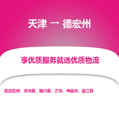 天津到德宏州物流專線【快速-安全】天津至德宏州貨運公司